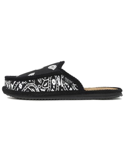 画像2: TROOPER AMERICA OPEN HEEL SLIPPERS BANDANA BLACK/WHITE