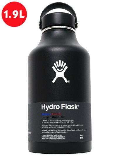 画像1: Hydro Flask HYDRATION 64 OZ WIDE MOUTH-BLACK