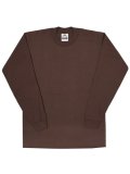 PRO CLUB HEAVY WEIGHT L/S TEE-BROWN