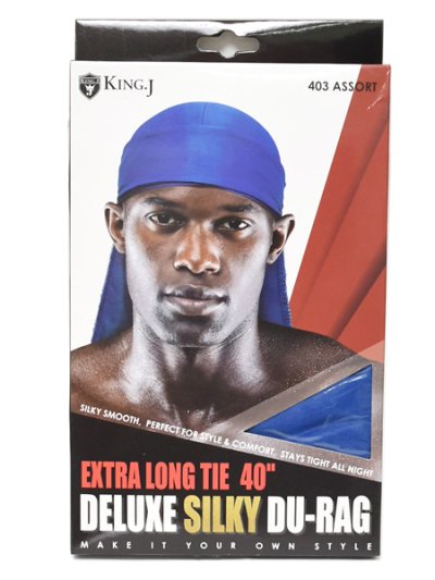 画像1: KING J EXTRA LONG TIE 40" DELUXE SILKY DU-RAG