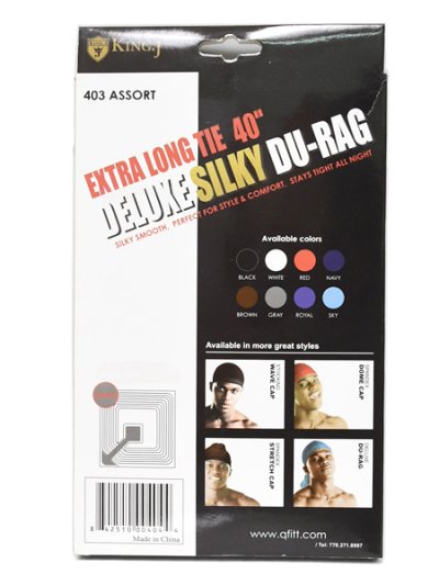 画像2: KING J EXTRA LONG TIE 40" DELUXE SILKY DU-RAG