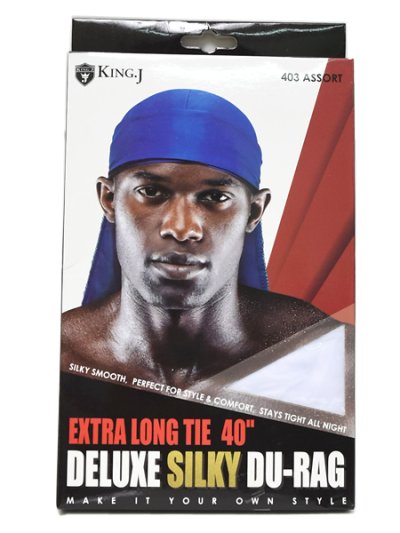 画像1: KING J EXTRA LONG TIE 40" DELUXE SILKY DU-RAG