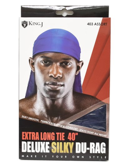 画像1: KING J EXTRA LONG TIE 40" DELUXE SILKY DU-RAG