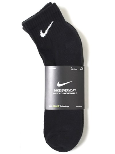 画像1: NIKE 3P EVERYDAY CUSHION QUARTER SOCKS