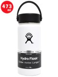 Hydro Flask HYDRATION 16 OZ WIDE MOUTH-WHITE