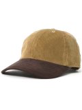 NEW HATTAN 6PNL CORDUROY FAKE SUEDE VISOR-TAN/BRN