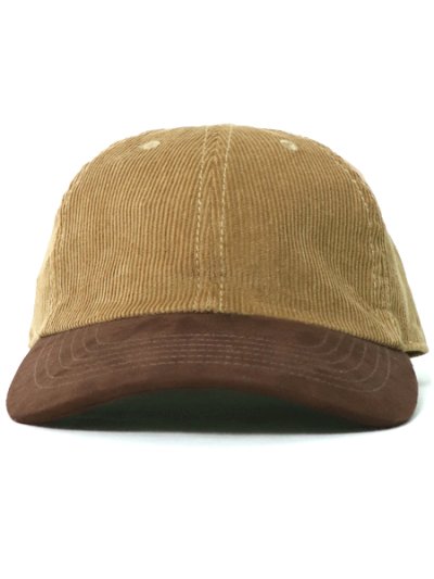 画像2: NEW HATTAN 6PNL CORDUROY FAKE SUEDE VISOR-TAN/BRN