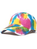 NEW HATTAN 6PNL COTTON CAP TIEDYE-PINK/WHITE