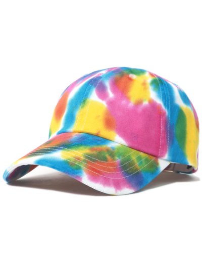 画像1: NEW HATTAN 6PNL COTTON CAP TIEDYE-PINK/WHITE