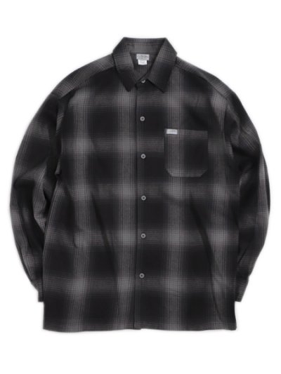 画像1: CALTOP FL PLAID L/S SHIRT BLACK/CHARCOL