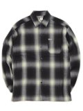 CALTOP FL PLAID L/S SHIRT BLACK/IVORY