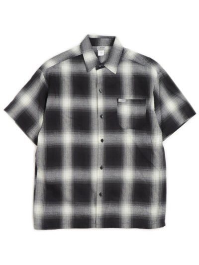 画像1: CALTOP FL PLAID S/S SHIRT BLACK/IVORY