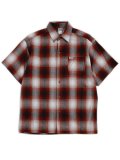 CALTOP FL PLAID S/S SHIRT RED/WHITE