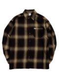 CALTOP FL PLAID L/S SHIRT BROWN/KHAKI