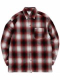 CALTOP FL PLAID L/S SHIRT RED/WHITE