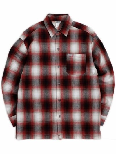 画像1: CALTOP FL PLAID L/S SHIRT RED/WHITE