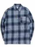 CALTOP FL PLAID L/S SHIRT SKY BLUE/GREY