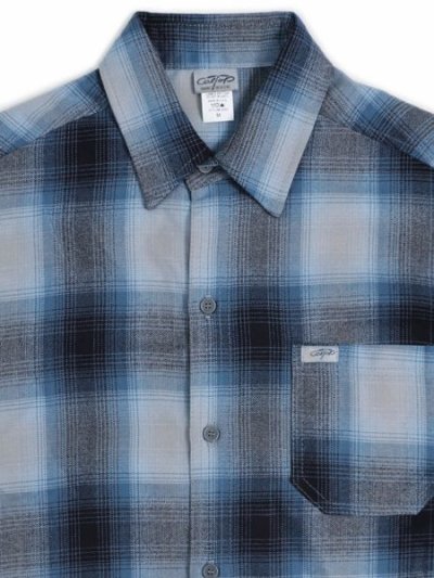 画像3: 【送料無料】CALTOP FL PLAID L/S SHIRT SKY BLUE/GREY