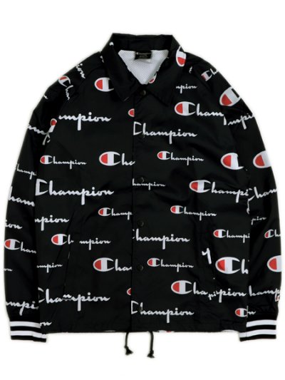 画像1: 【MEGA SALE】CHAMPION SATIN COACHES JACKET MULTI SCRAPE SCIPT