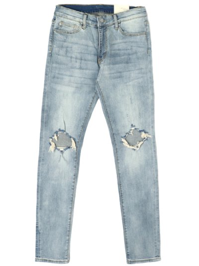 画像1: 【送料無料】mnml X1 STRETCH DENIM LIGHT BLUE