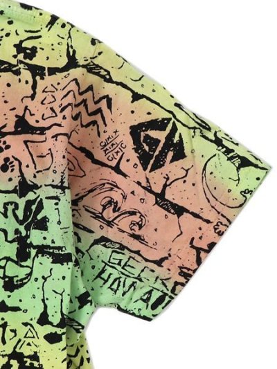 画像5: 【MEGA SALE】GECKO HAWAII TIE DYE GECKO WALL TEE GREEN/YELLOW/RED