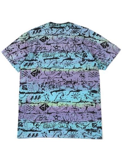 画像2: 【MEGA SALE】GECKO HAWAII TIE DYE GECKO WALL TEE PURPLE/BLUE/GREEN