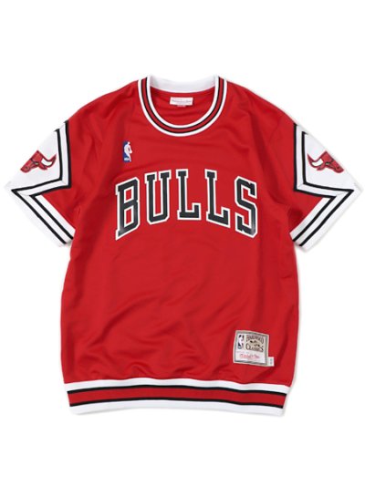 画像1: 【送料無料】MITCHELL & NESS 1987-88 AUTHENTIC SHOOTING SHIRT-BULLS