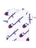 【MEGA SALE】CHAMPION AOP HERITAGE TEE-DROPSHADOW SCRIPT WHITE