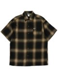 CALTOP FL PLAID S/S SHIRT BROWN/KHAKI