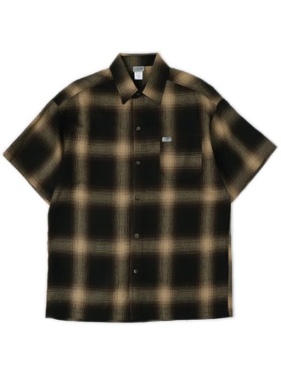 画像1: CALTOP FL PLAID S/S SHIRT BROWN/KHAKI