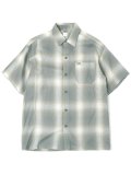 CALTOP FL PLAID S/S SHIRT LIGHT GREY/WHITE