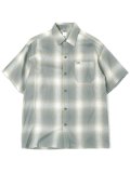 CALTOP FL PLAID S/S SHIRT LIGHT GREY/WHITE