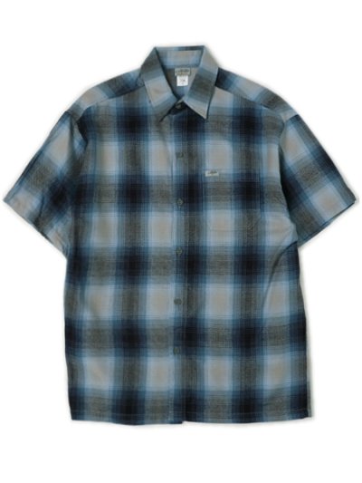 画像1: CALTOP FL PLAID S/S SHIRT SKY BLUE/GREY