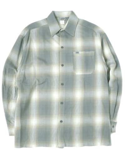 画像1: CALTOP FL PLAID L/S SHIRT LIGHT GREY/WHITE