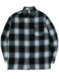 CALTOP FL PLAID L/S SHIRT NAVY/SKY BLUE