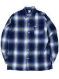 CALTOP FL PLAID L/S SHIRT ROYAL BLUE/WHITE