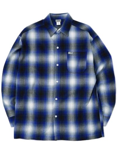 画像1: CALTOP FL PLAID L/S SHIRT ROYAL BLUE/WHITE