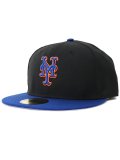 NEW ERA 59FIFTY OLD AUTHENTIC METS BLK/BLU