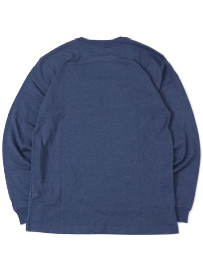 画像2: 【SALE】CARHARTT L/S WORKWEAR POCKET TEE-DARK COBALT BLUE