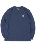 【SALE】CARHARTT L/S WORKWEAR POCKET TEE-DARK COBALT BLUE