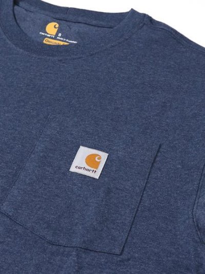 画像6: 【MEGA SALE】CARHARTT L/S WORKWEAR POCKET TEE-DARK COBALT BLUE
