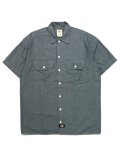 DICKIES RELAXED FIT S/S CHAMBRAY SHIRT-NAVY