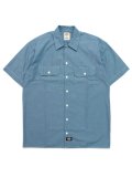 DICKIES RELAXED FIT S/S CHAMBRAY SHIRT-BLUE