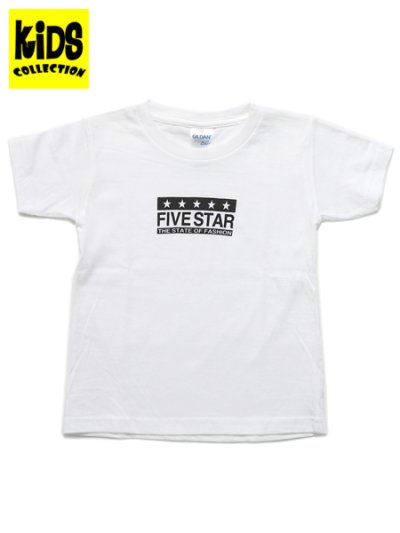 画像1: 【KIDS】FIVE STAR KIDS TEE-WHITE/BLACK