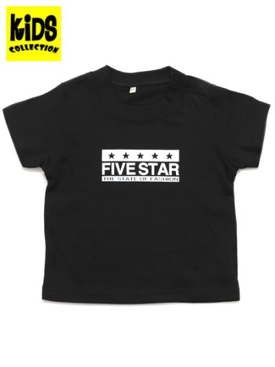 画像1: 【KIDS】FIVE STAR BABY TEE-BLACK/WHITE