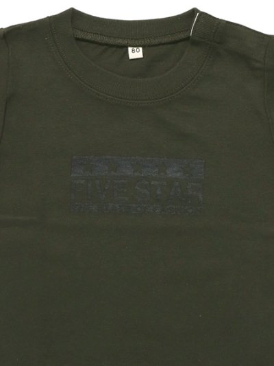 画像3: 【KIDS】FIVE STAR BABY TEE-ARMY/BLACK