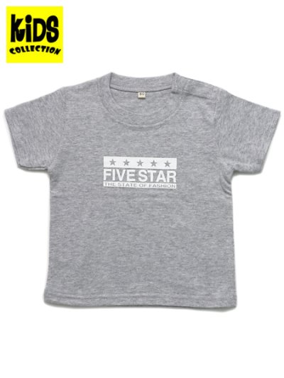 画像1: 【KIDS】FIVE STAR BABY TEE-HEATHER GREY/WHITE