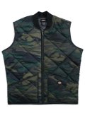 DICKIES DIAMOND QUILTED NYLON VEST-HUNTER GRN CM