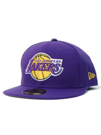 画像1: NEW ERA 59FIFTY LAKERS PURPLE