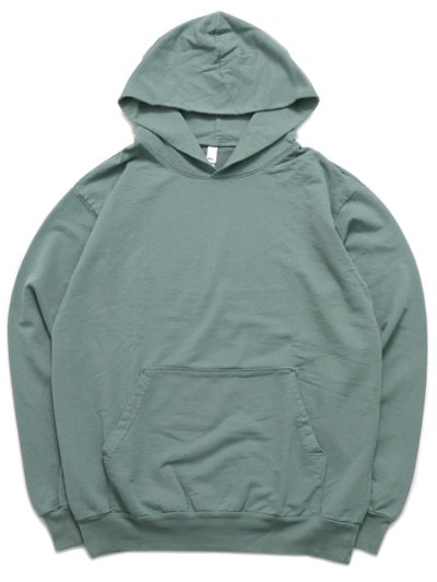 画像1: 【送料無料】LOS ANGELES APPAREL 9oz GARMENT DYED F.TERRY HOODIE-ATLC GRN